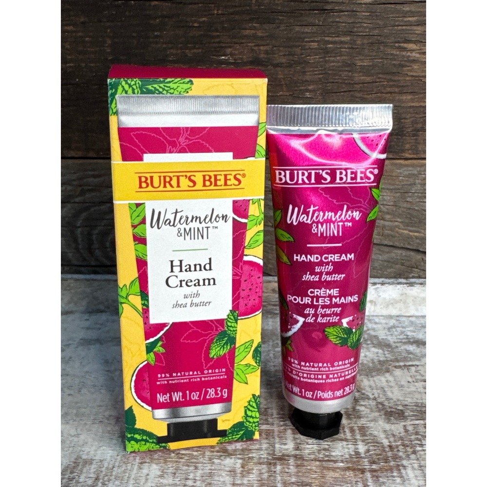 Burts Bees Watermelon & Mint Hand Cream | 1oz Pocket Sz | Moisturizing | MSRP $6